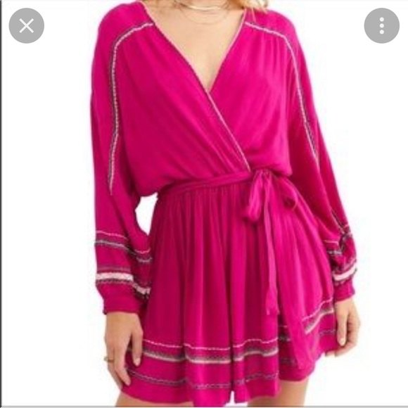 Free People Dresses & Skirts - Free People Delilah Hot Pink Mini Dress